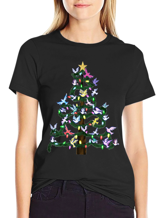 Dove Christmas Tree Graphic Tee