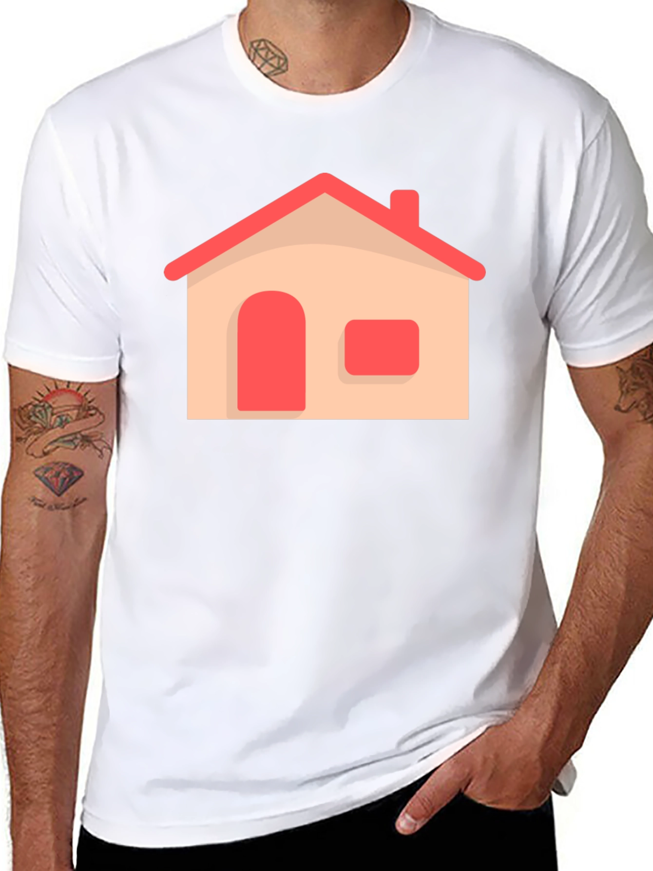 House Graphic Black T-Shirt | Comfort & Style