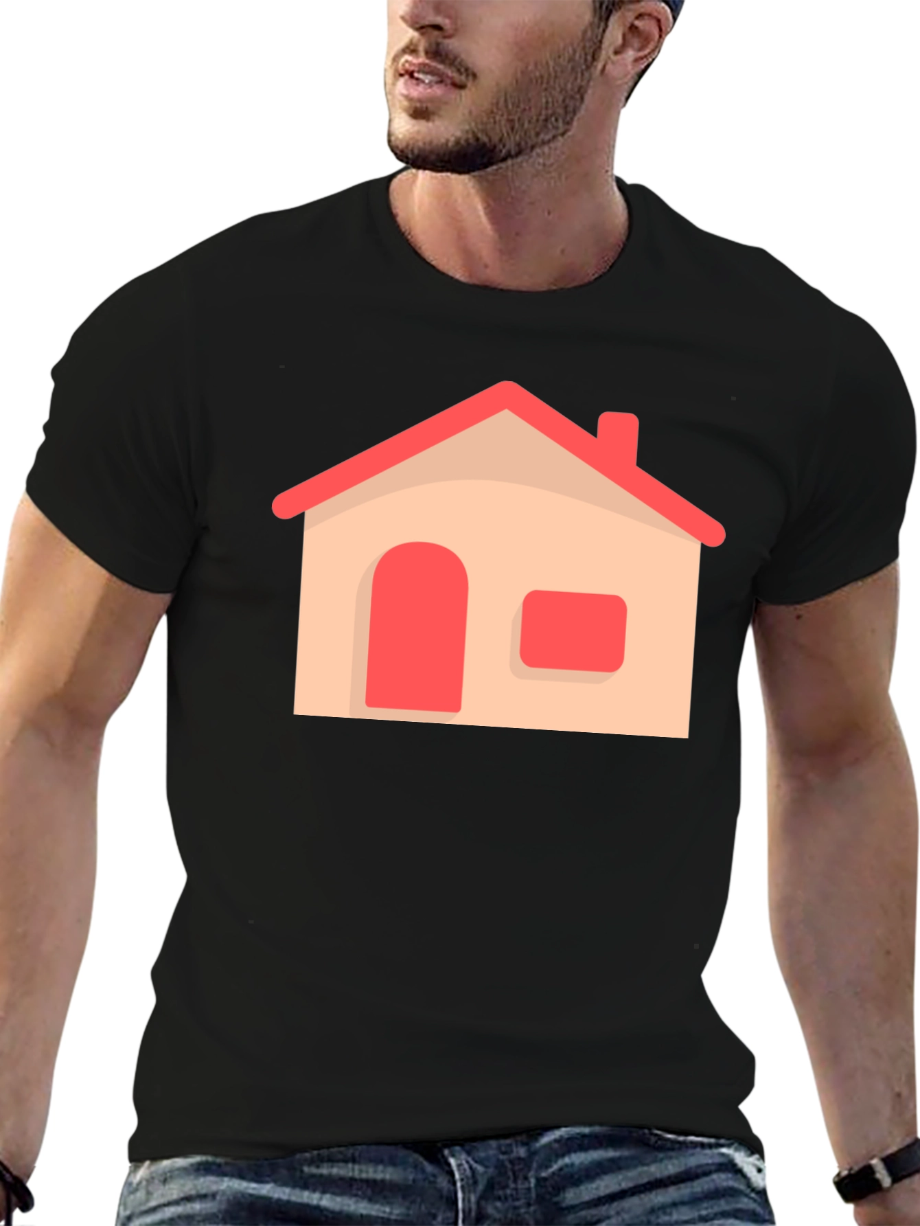 House Graphic Black T-Shirt | Comfort & Style