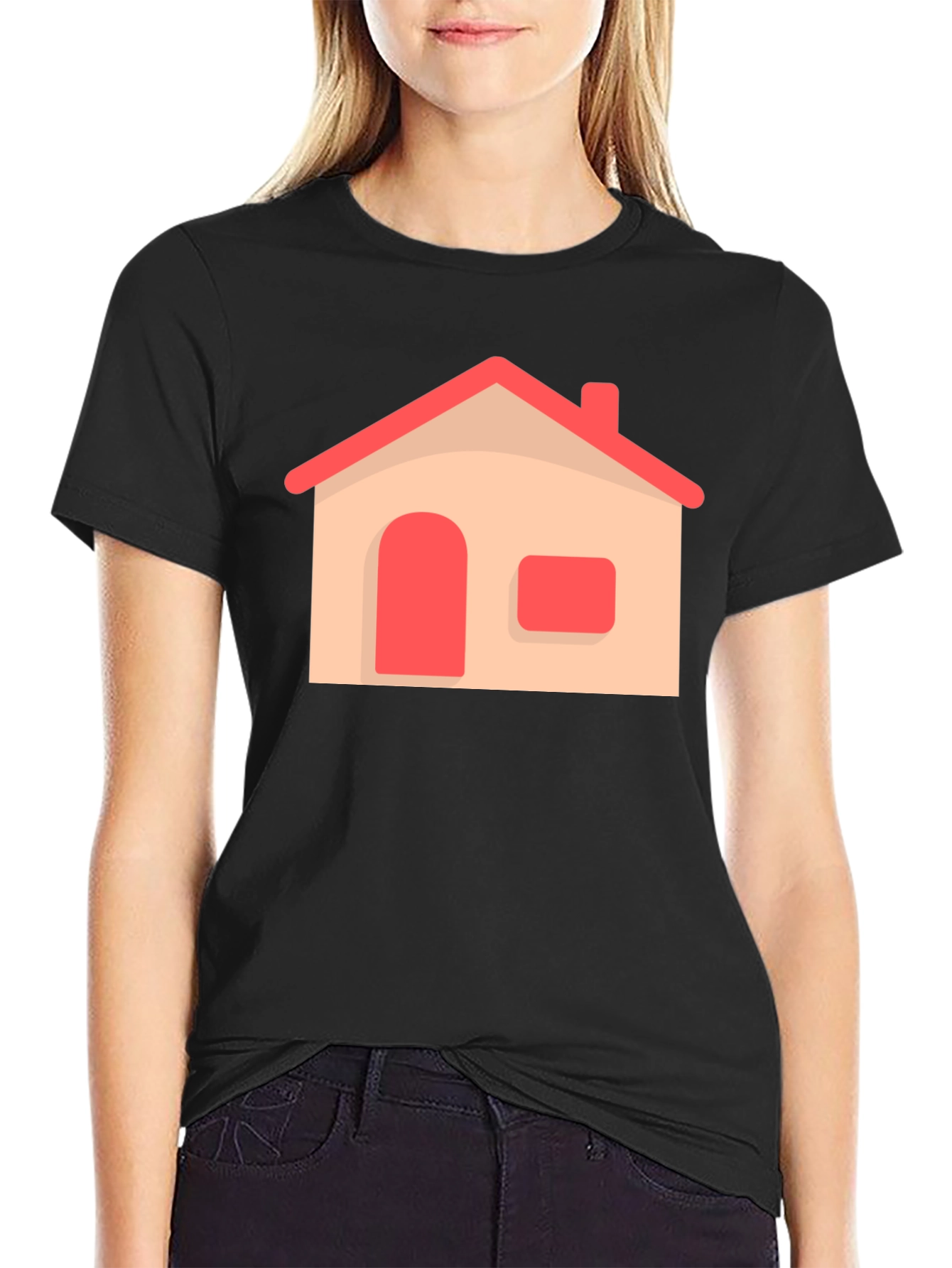 House Graphic Black T-Shirt | Comfort & Style