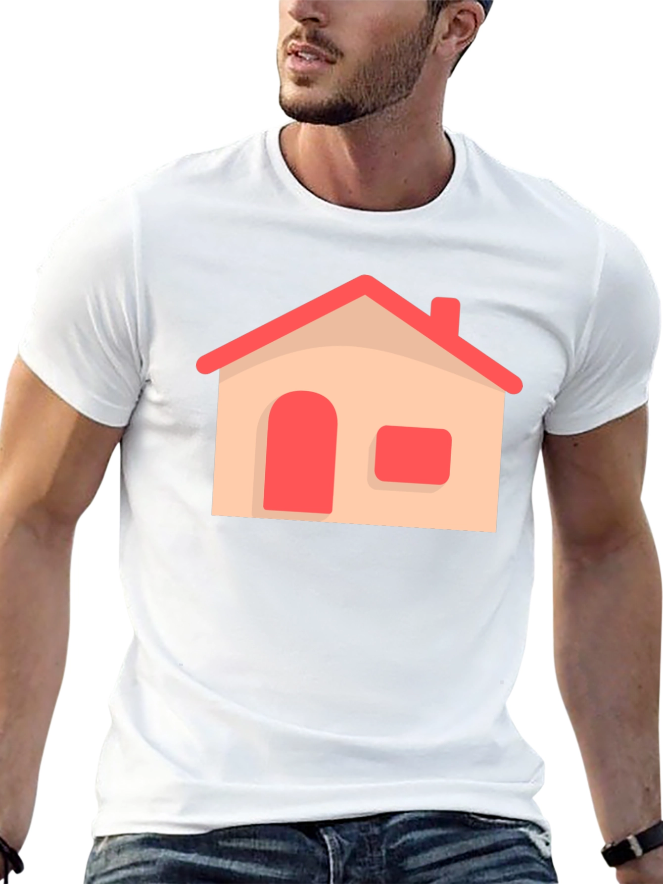 House Graphic Black T-Shirt | Comfort & Style
