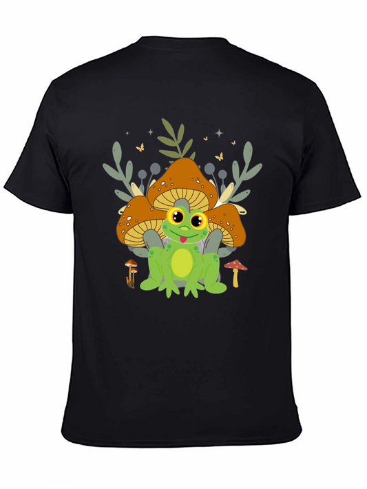 Frog & Mushroom T-Shirt - Cute Graphic Tee