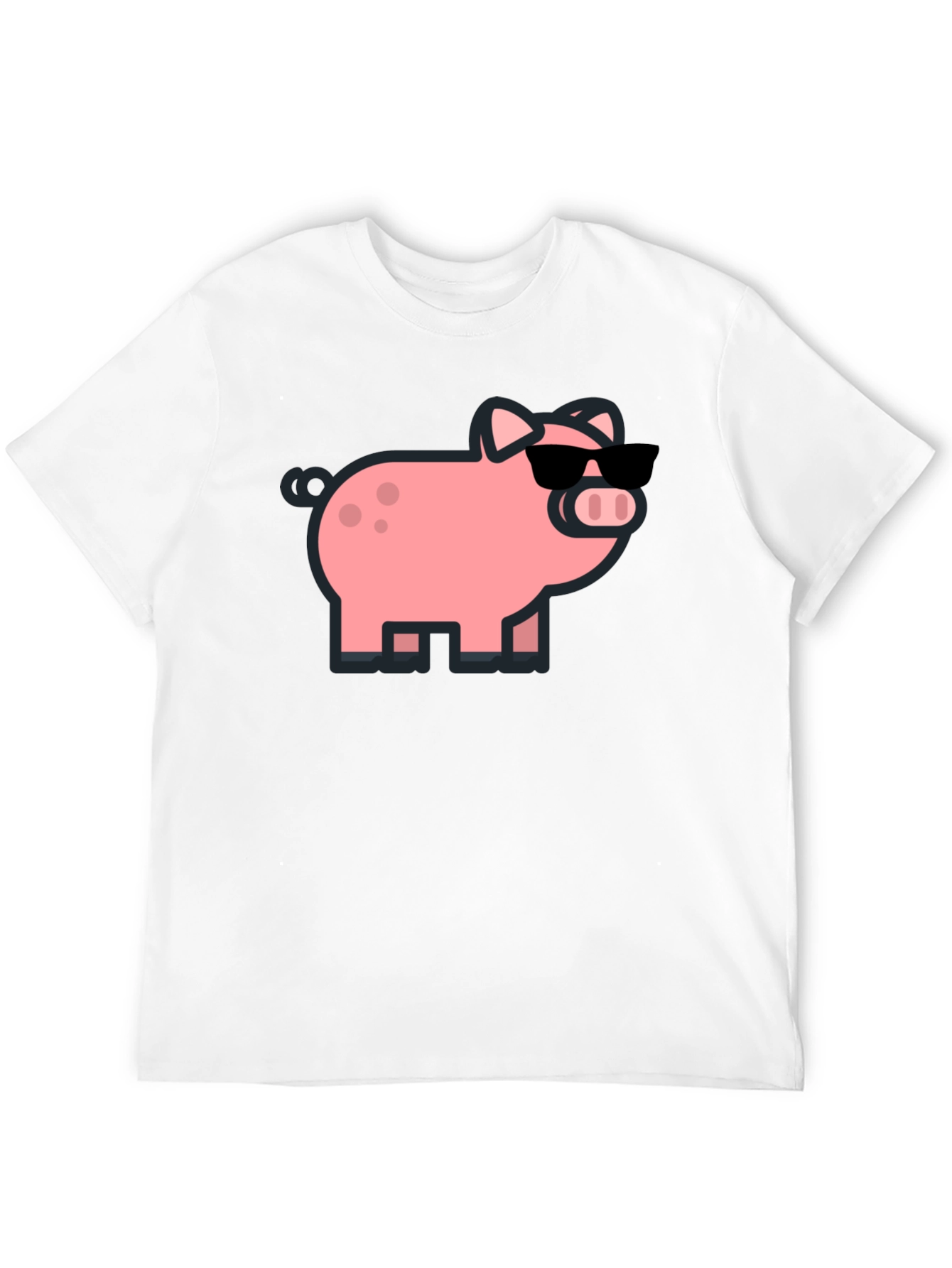 Cool Pig Graphic Tee - Black Cotton T-Shirt