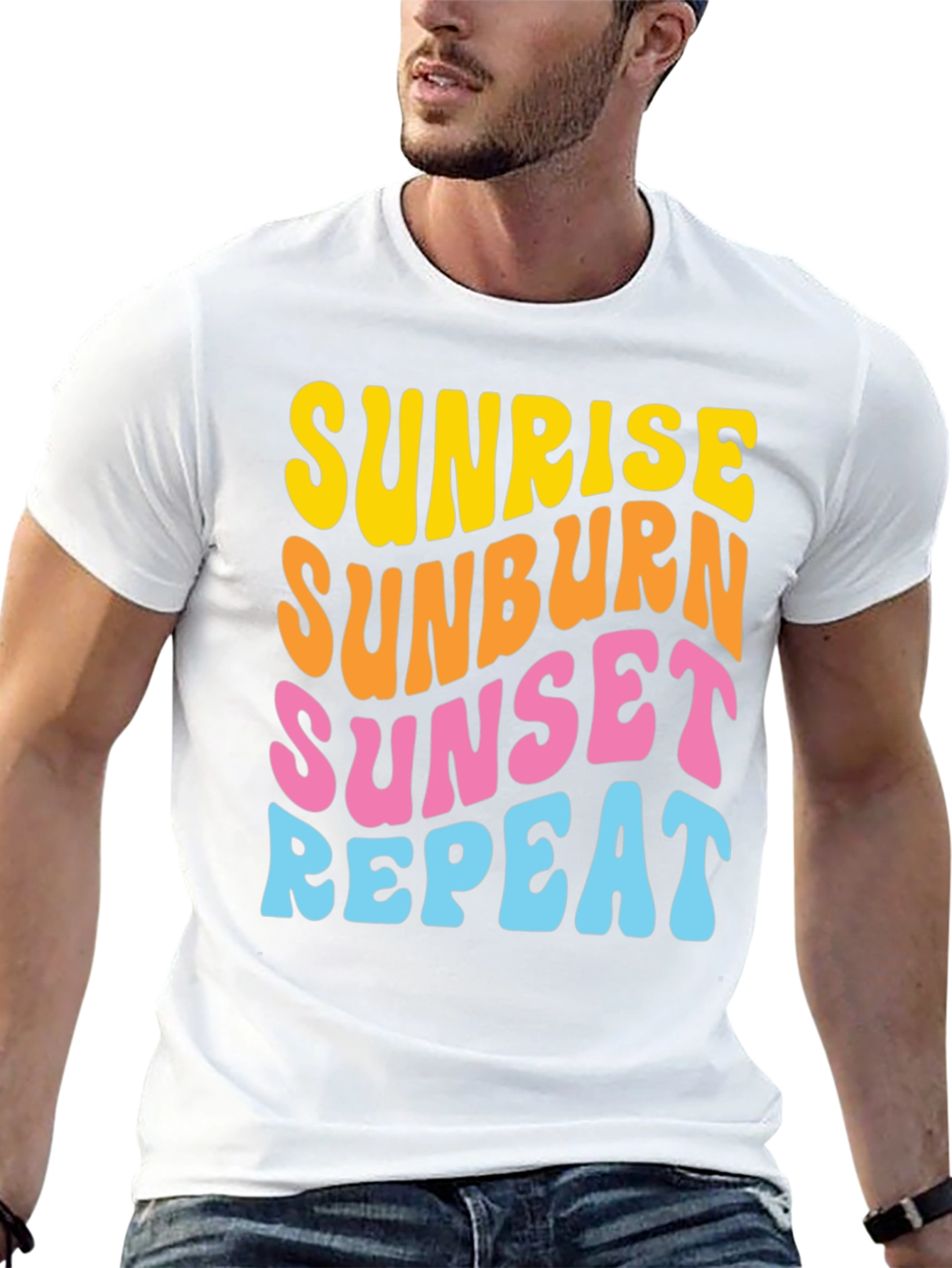 Sunrise Sunburn Sunset Repeat Graphic Tee