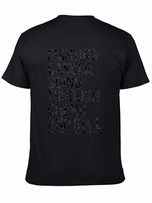 Fighting Cancer Chemo Strong Black T-Shirt