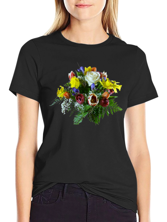 Floral Bouquet Graphic Tee - Unique Design