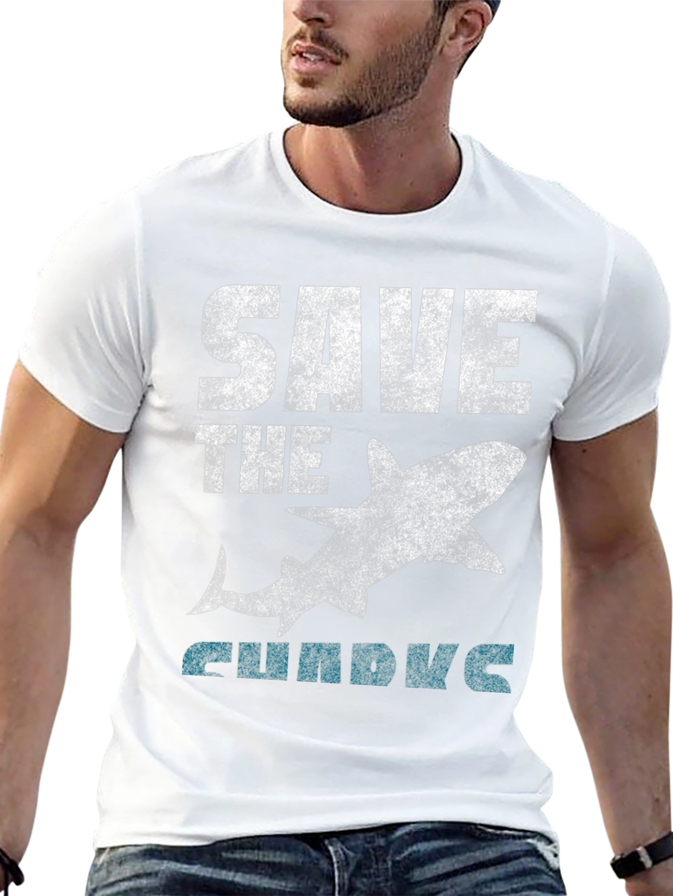 Save the Sharks Graphic Tee - Black