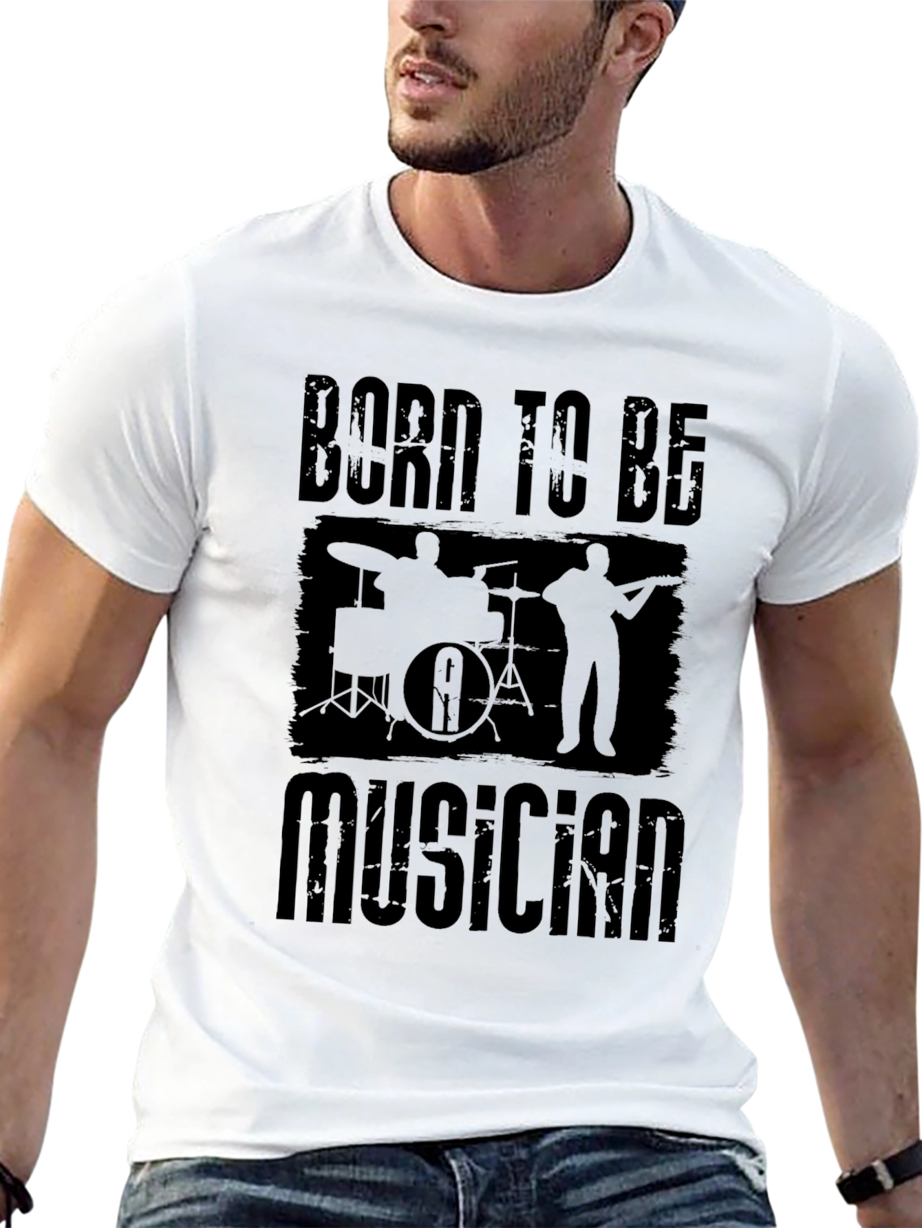 Born to Be Musician Black T-Shirt
