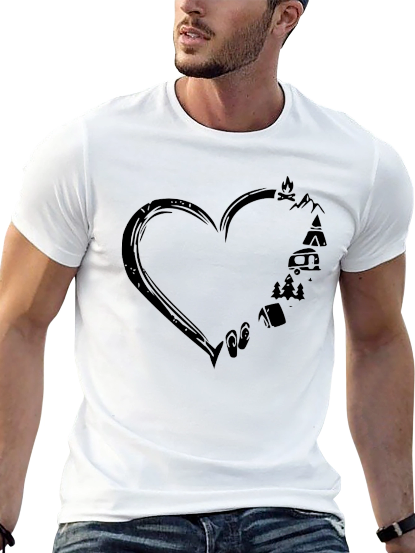Camping Heart Graphic Tee