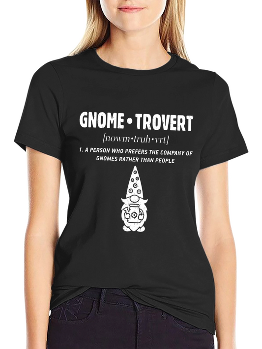 Gnome-trovert T-Shirt - Introvert Humor Apparel