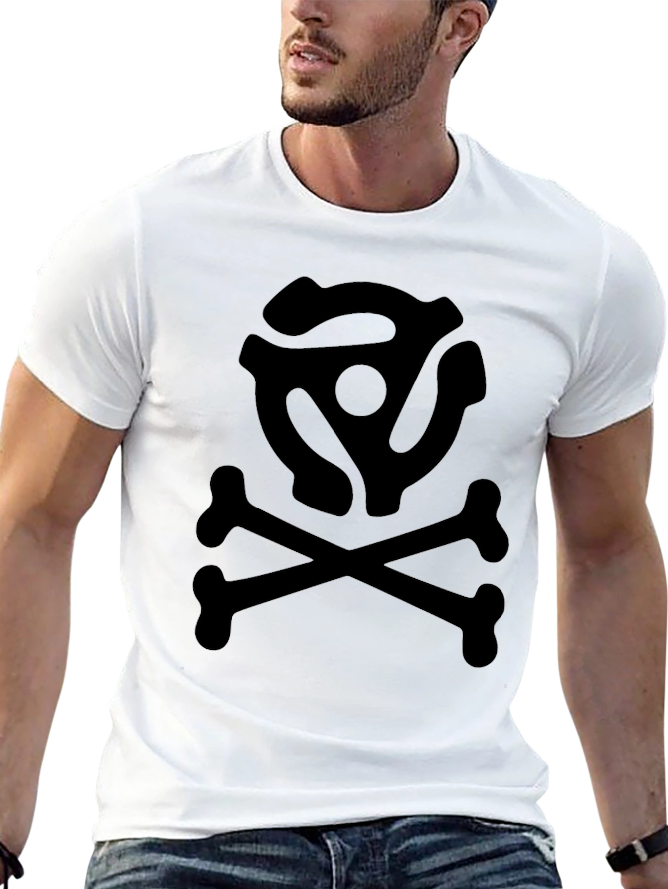 Record Adapter Skull & Crossbones T-Shirt