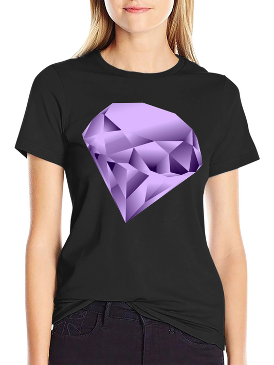 Gemstone Graphic T-Shirt - Black Cotton Tee