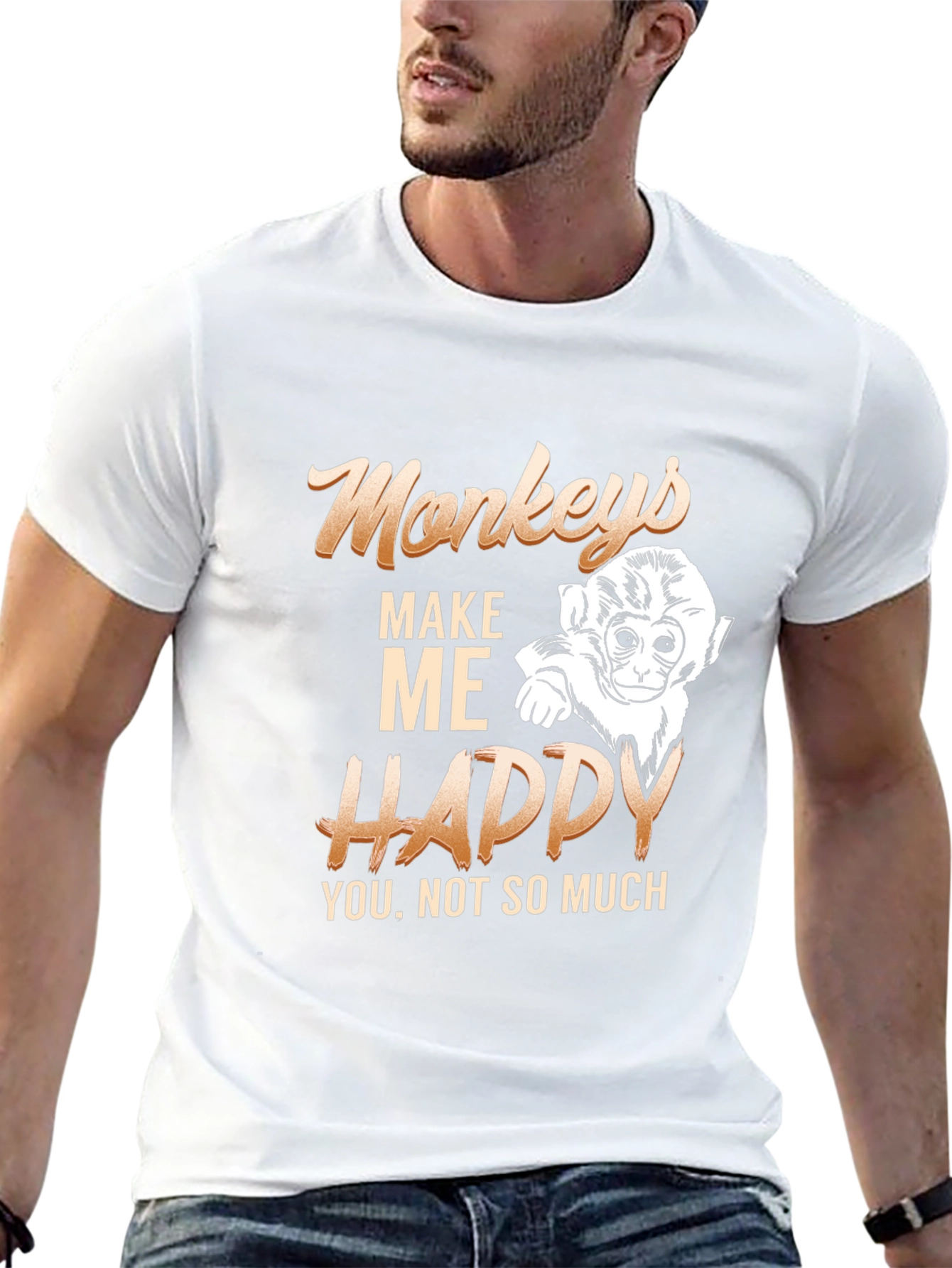 Monkeys Make Me Happy T-Shirt