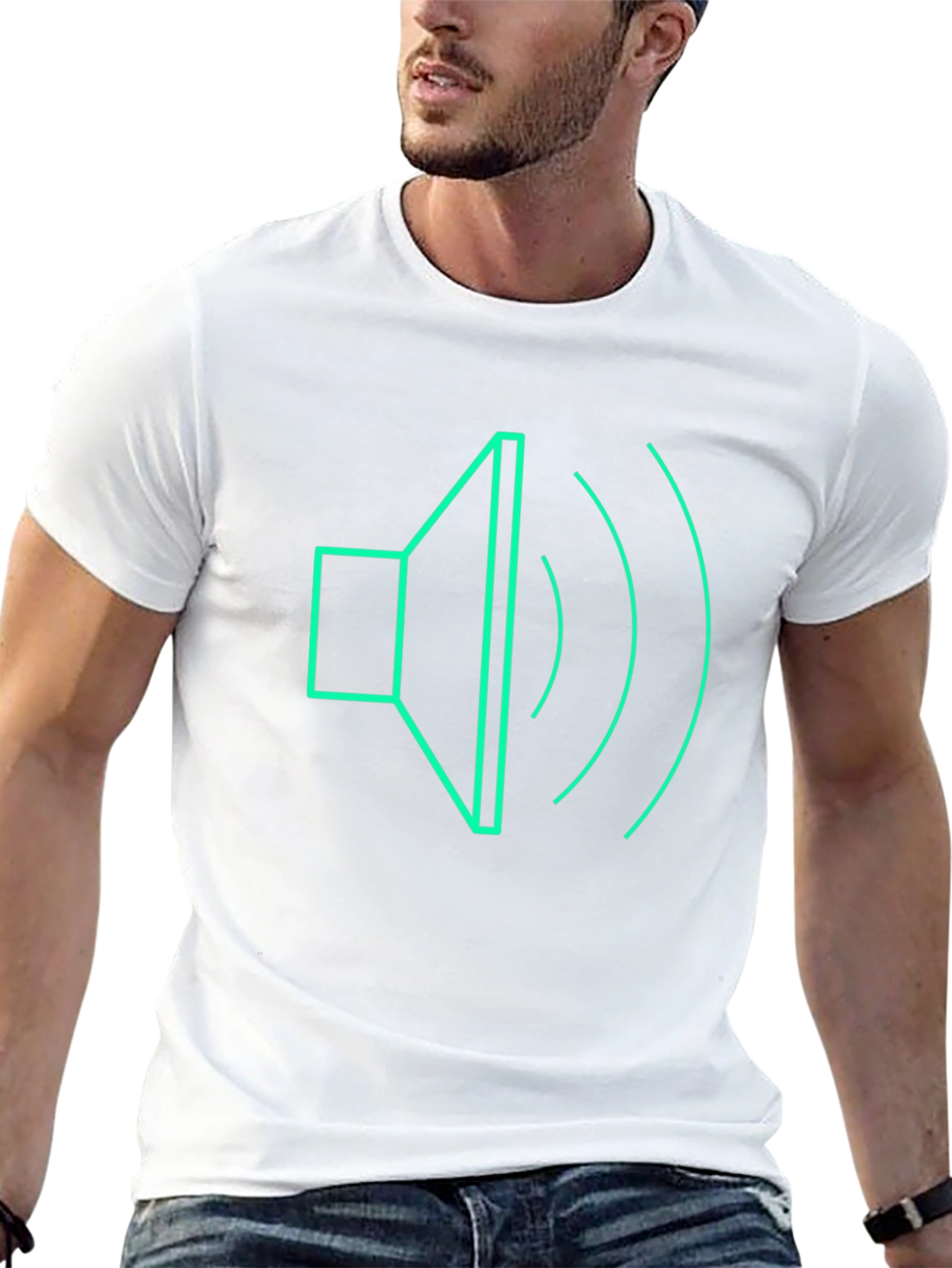 Sound Wave Graphic Tee - Modern Black T-Shirt