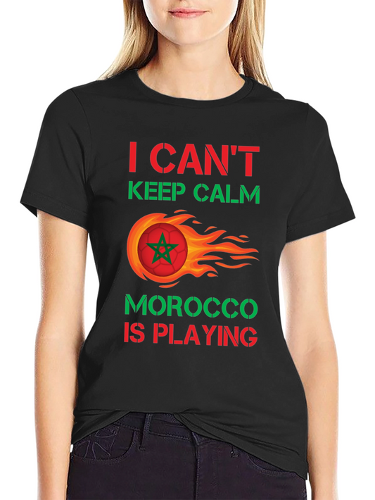 Morocco Soccer Fan T-Shirt - Keep Calm & Support!