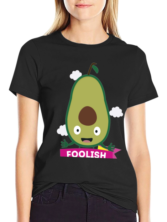 Foolish Avocado Graphic Tee - Black Cotton T-Shirt