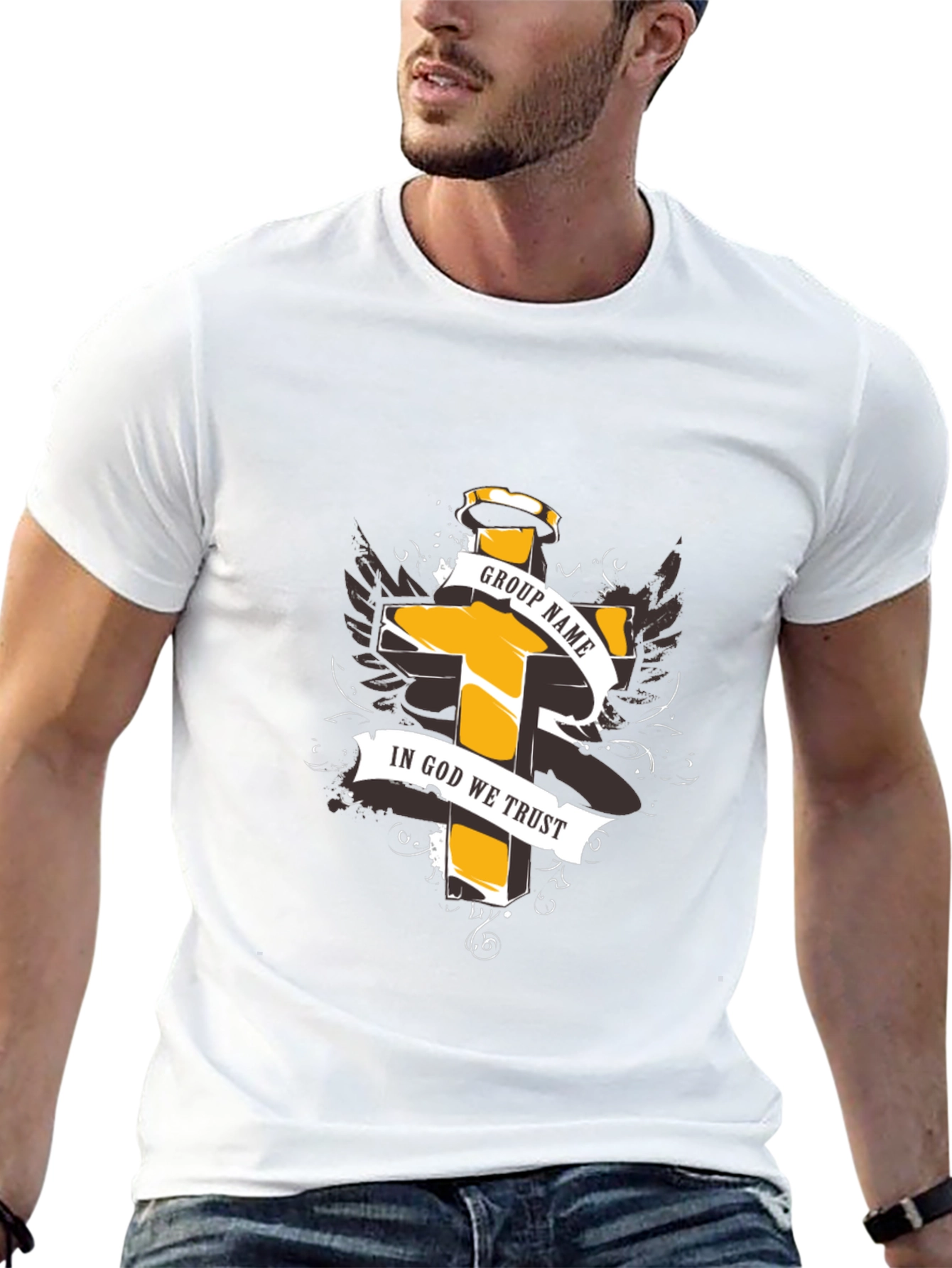 Religious Graphic T-Shirt - Cross Design