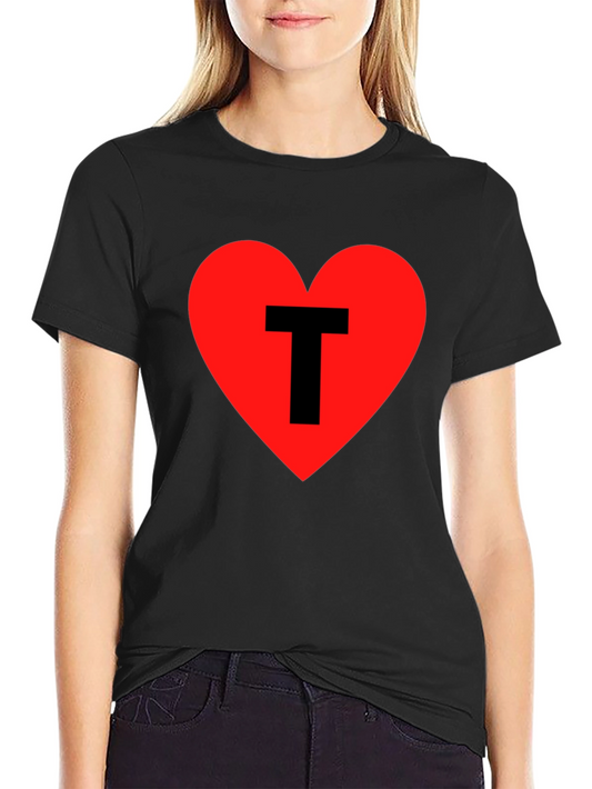Heart T Graphic Tee - Black