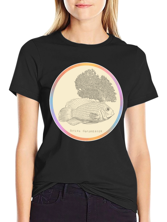 Ikhthus Gorgonacea Fish T-Shirt - Unique Graphic Tee