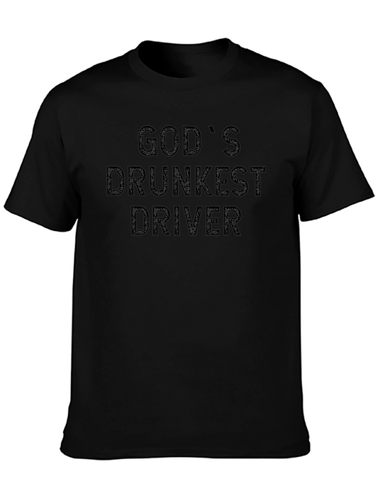 Gods Drunkest Driver T-Shirt - Humorous Graphic Tee