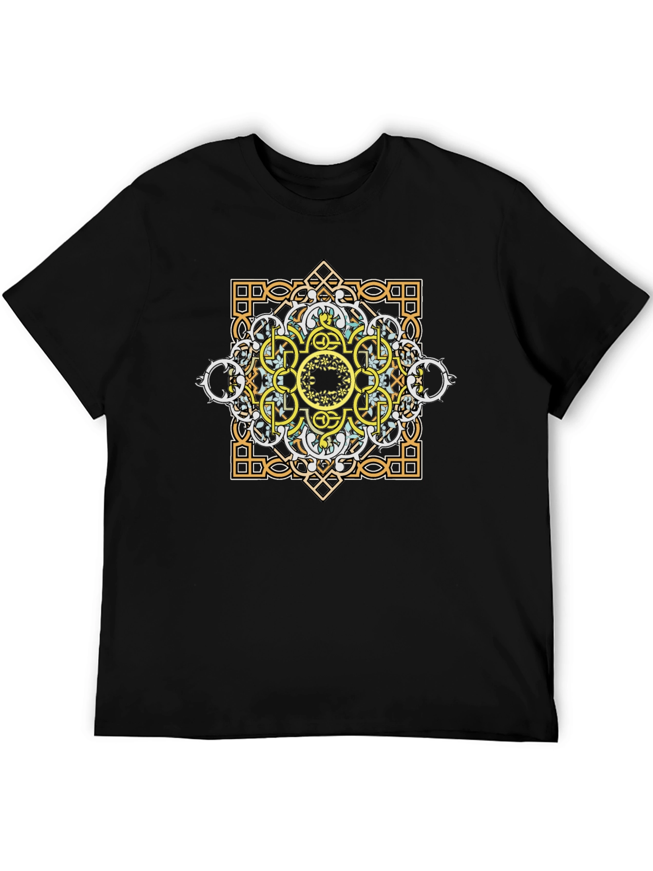 Geometric Graphic Tee - Mandala Design
