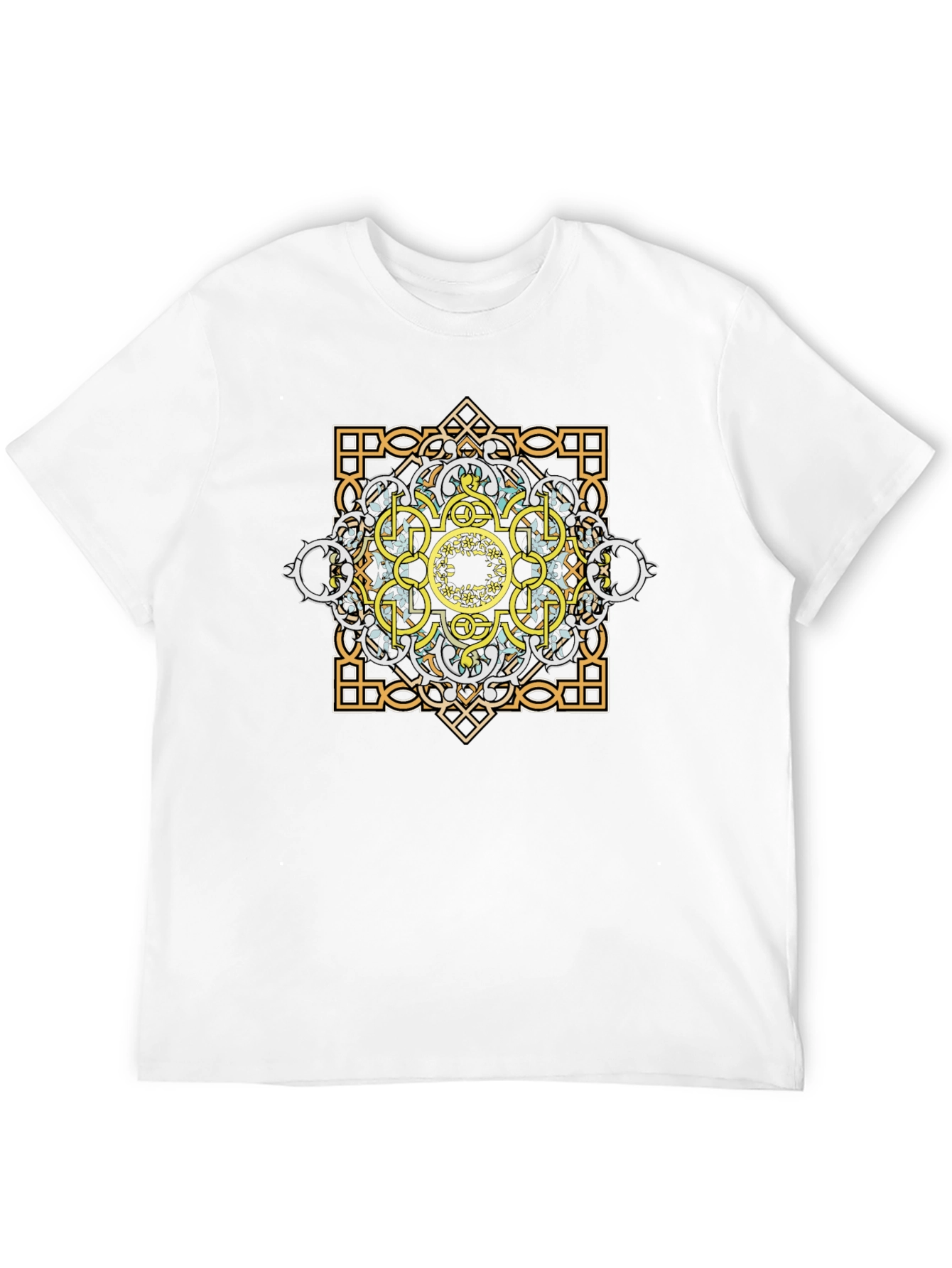 Geometric Graphic Tee - Mandala Design