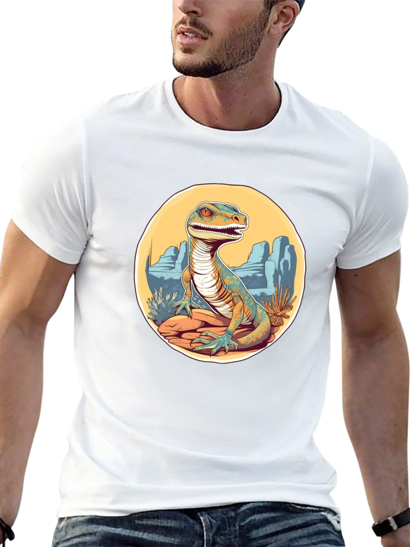 Dino Desert T-Shirt - Black