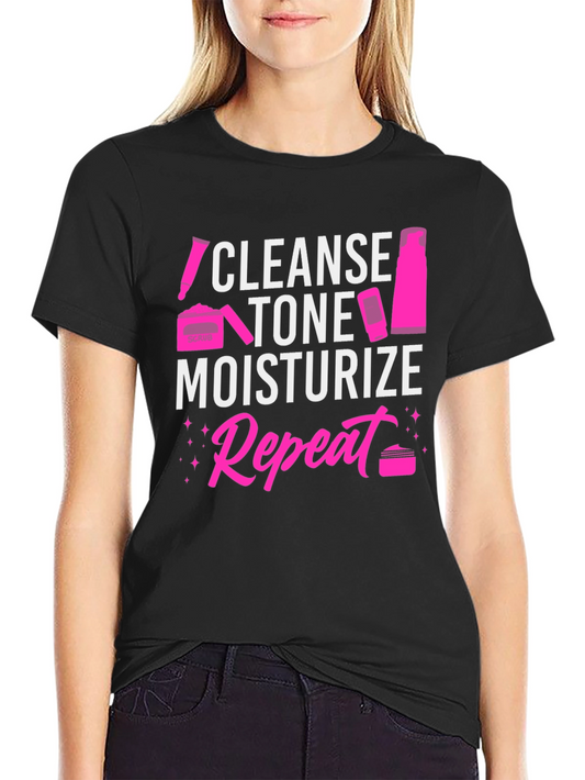 Cleanse Tone Moisturize Repeat Graphic Tee