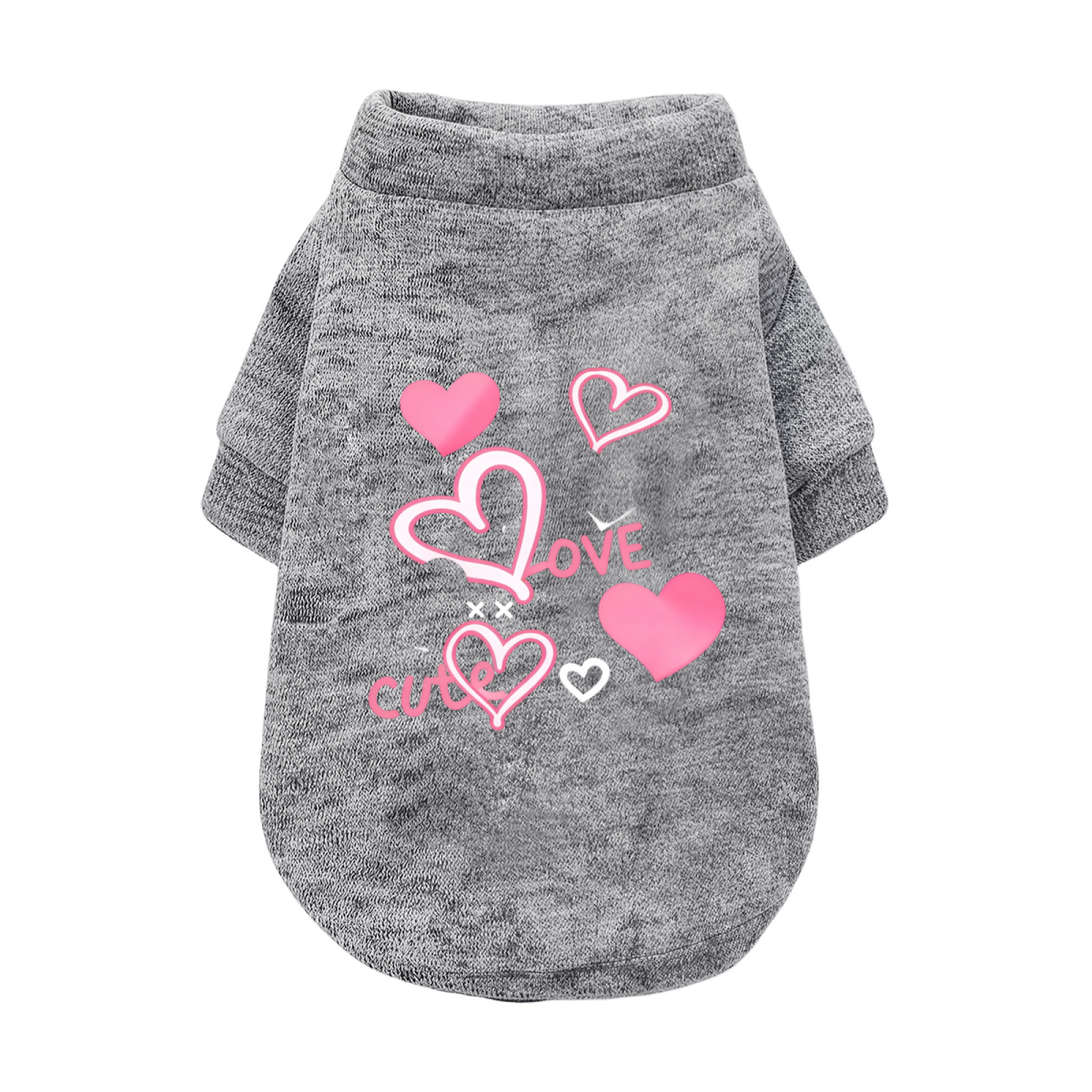 Trendy LOVE Letter X Pattern Pet Cardigan Sweater