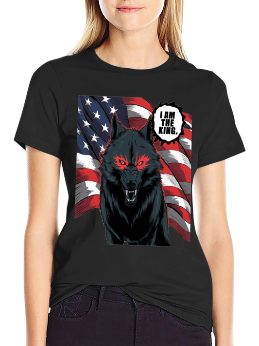 American Wolf King Graphic T-Shirt