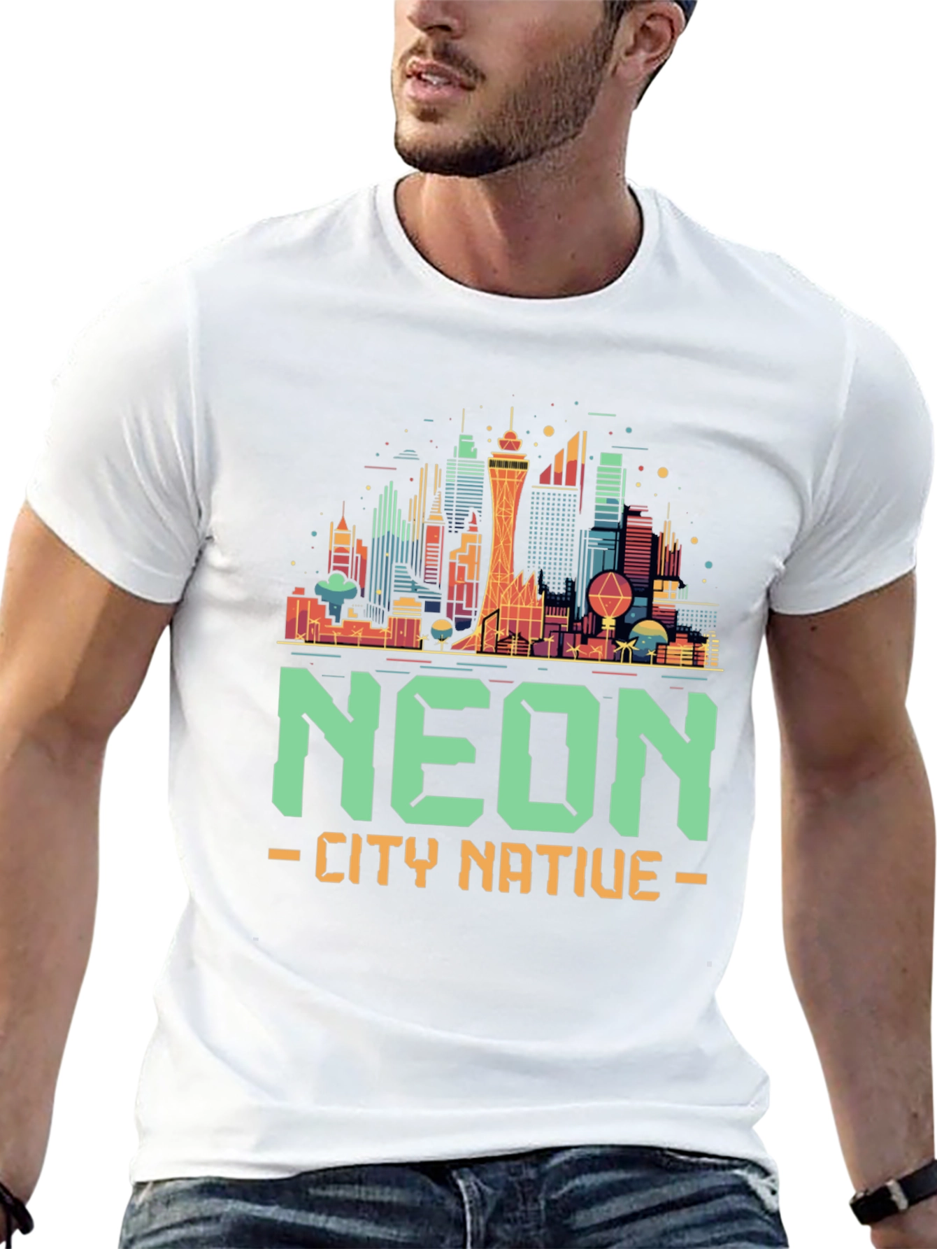 Neon City Native Graphic T-Shirt