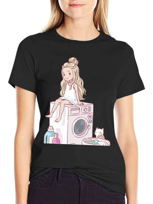 Laundry Day Cartoon Graphic Tee