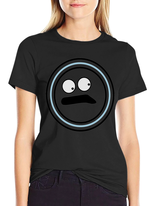 Funny Black T-Shirt with Googly Eye Face Design