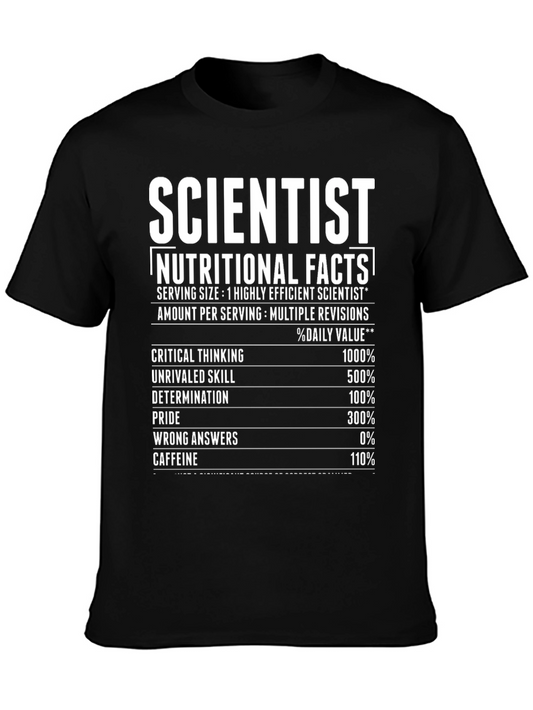 Scientist Nutritional Facts T-Shirt