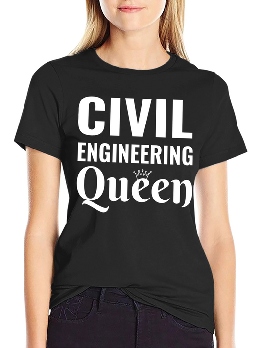 Civil Engineering Queen T-Shirt - Black