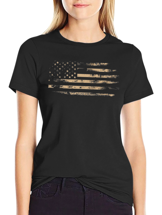 Distressed American Flag Graphic T-Shirt