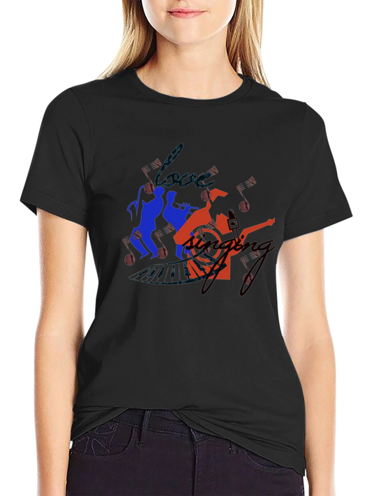 Jazz Band Graphic Tee - Black Cotton T-Shirt