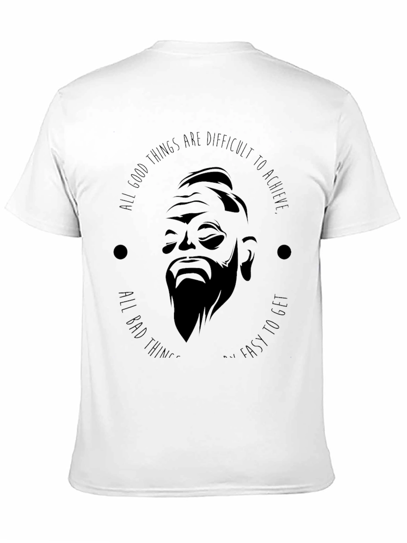 Philosophical Black T-Shirt - Achieve Goals in Style