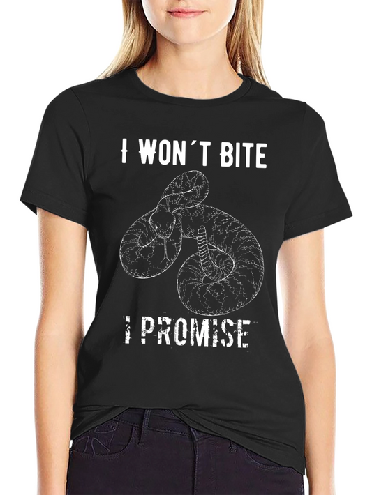 I Wont Bite Snake Graphic T-Shirt - Funny Tee