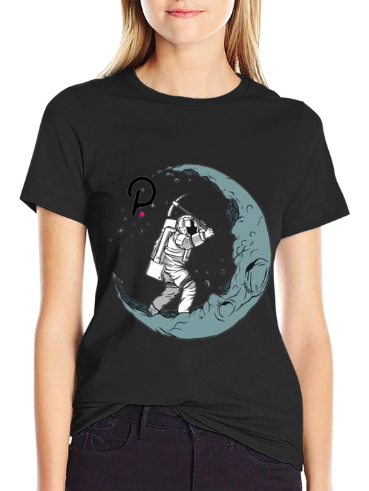 Astronaut Moon Mining Black T-Shirt