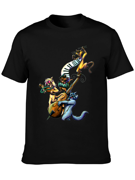 Cool Cats Jazz Band Black T-Shirt