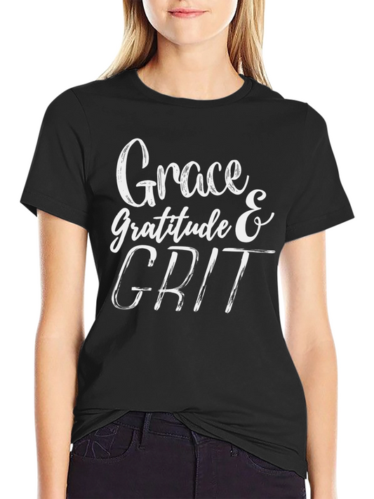 Grace Gratitude Grit Black T-Shirt