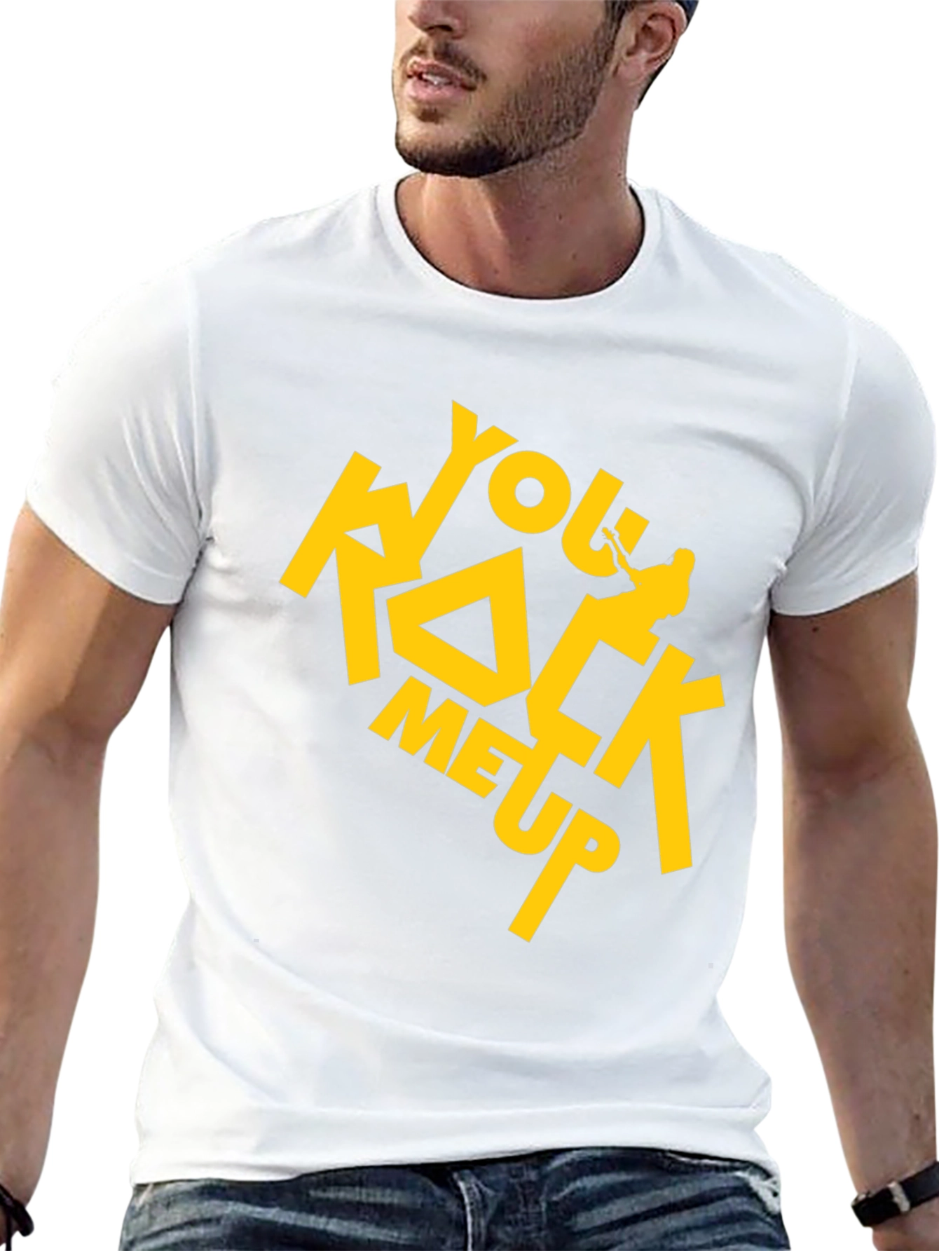 You Rock Me Up Black Graphic Tee