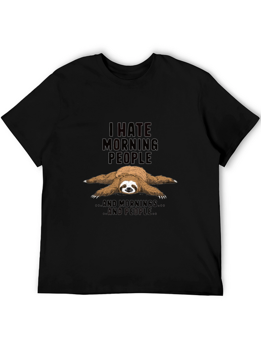 I Hate Morning People Sloth Graphic Tee