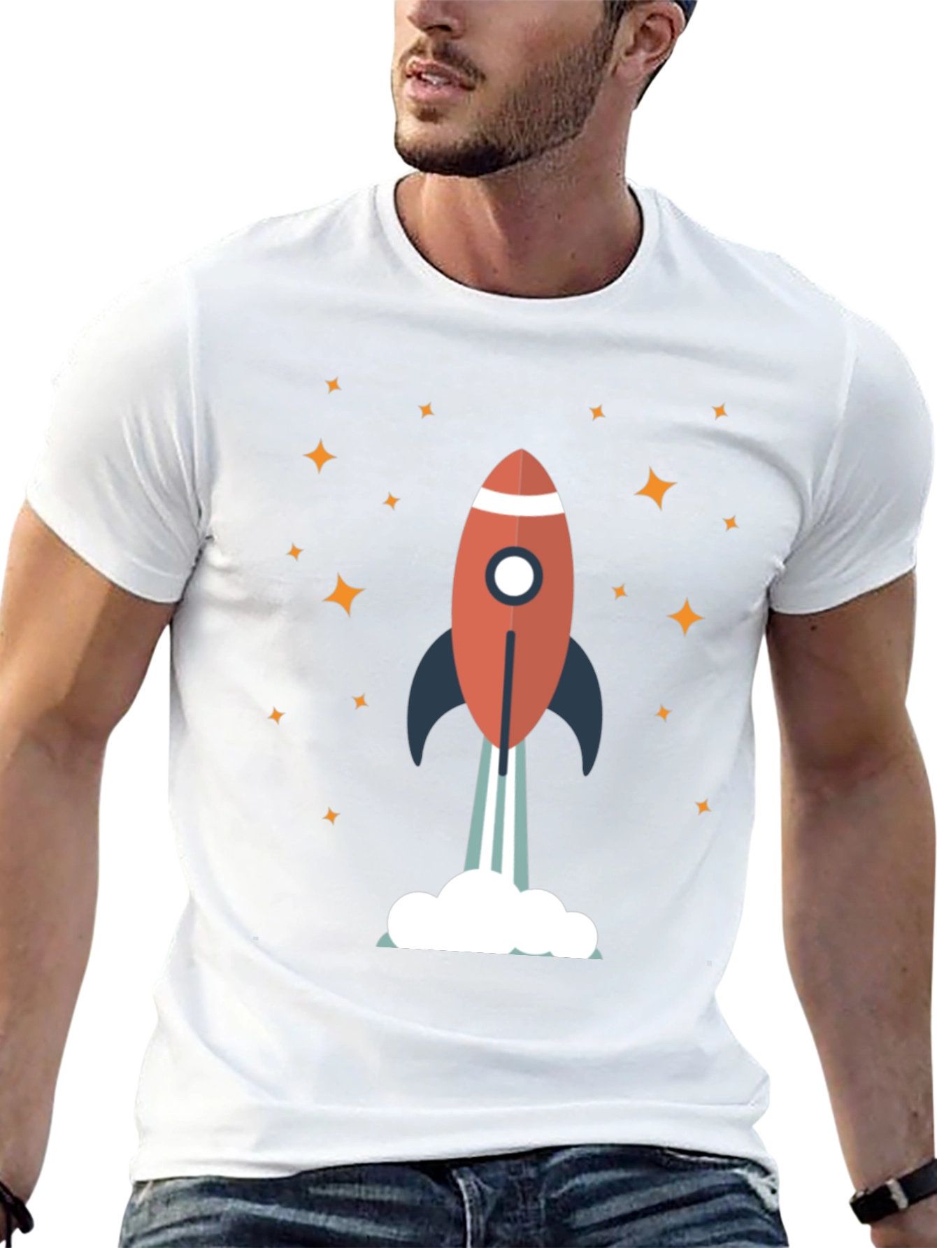Rocket Launch Graphic Tee - Space Adventure Shirt