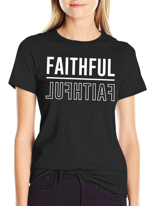 Faithful Reversible Graphic Tee - Black Cotton Casual Shirt