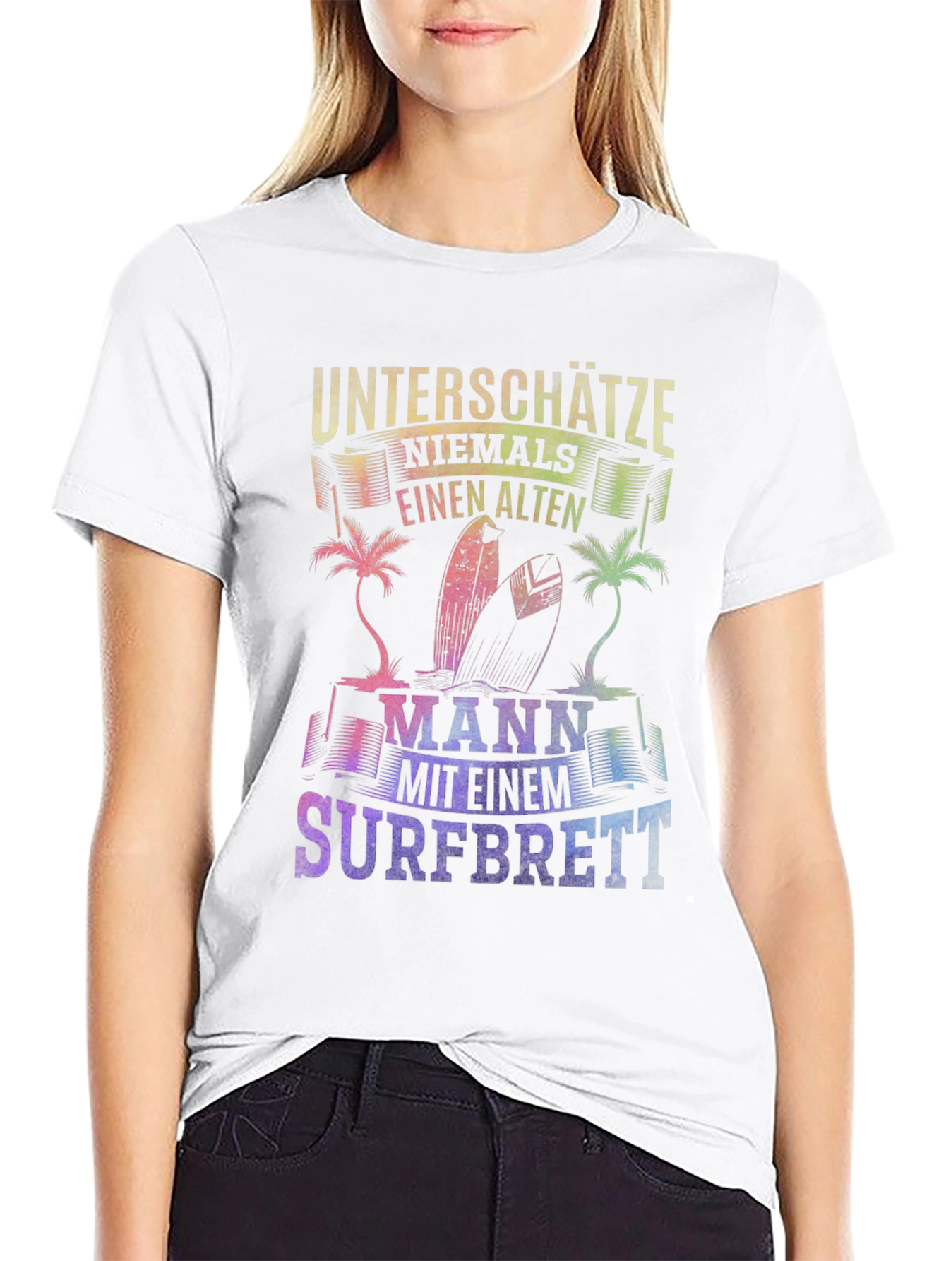 Old Surfer Man Graphic T-Shirt