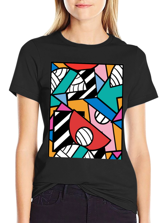 Bold Geometric Pattern Tee - Modern Art T-Shirt