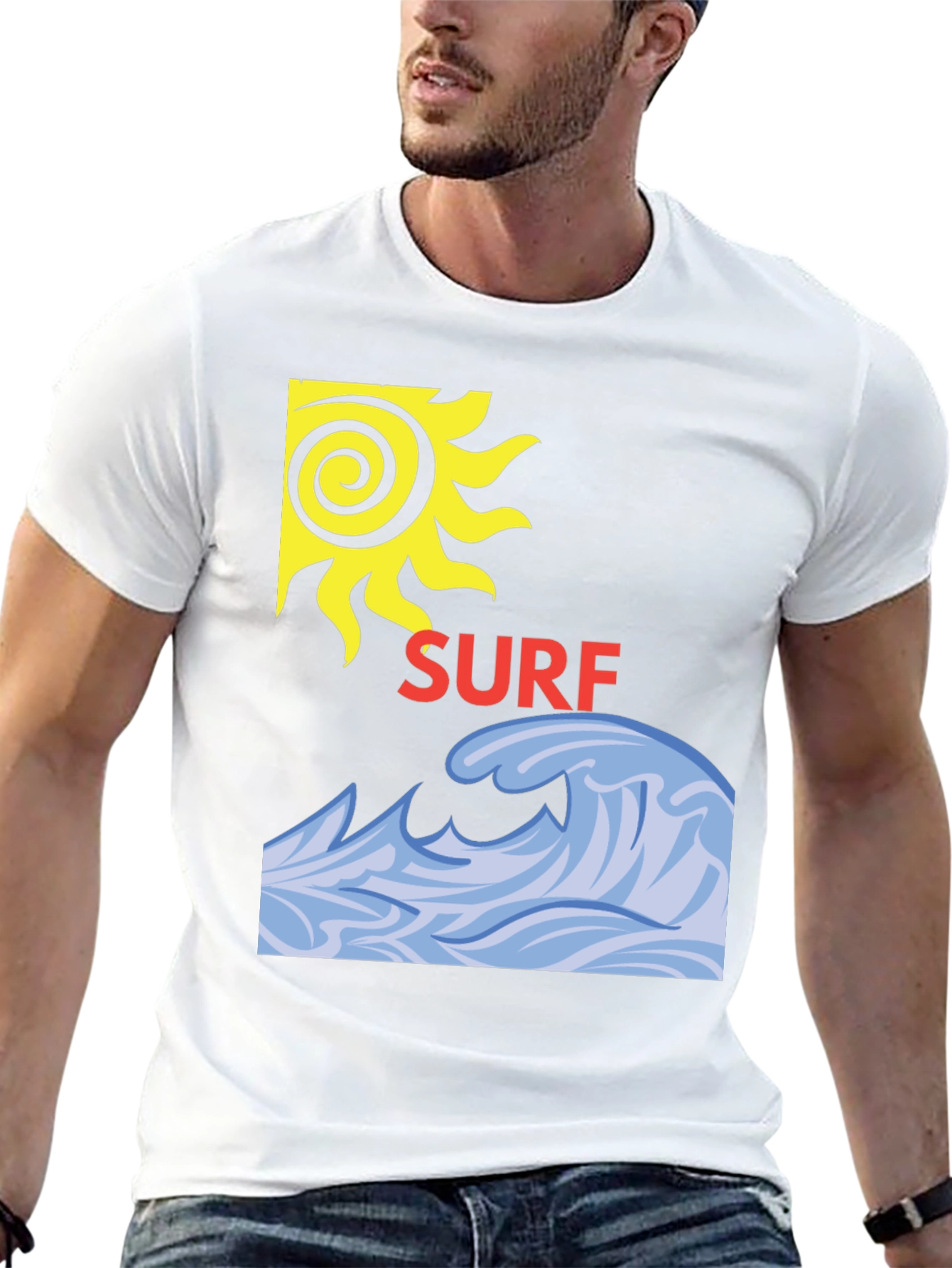 Surf Design Black T-Shirt