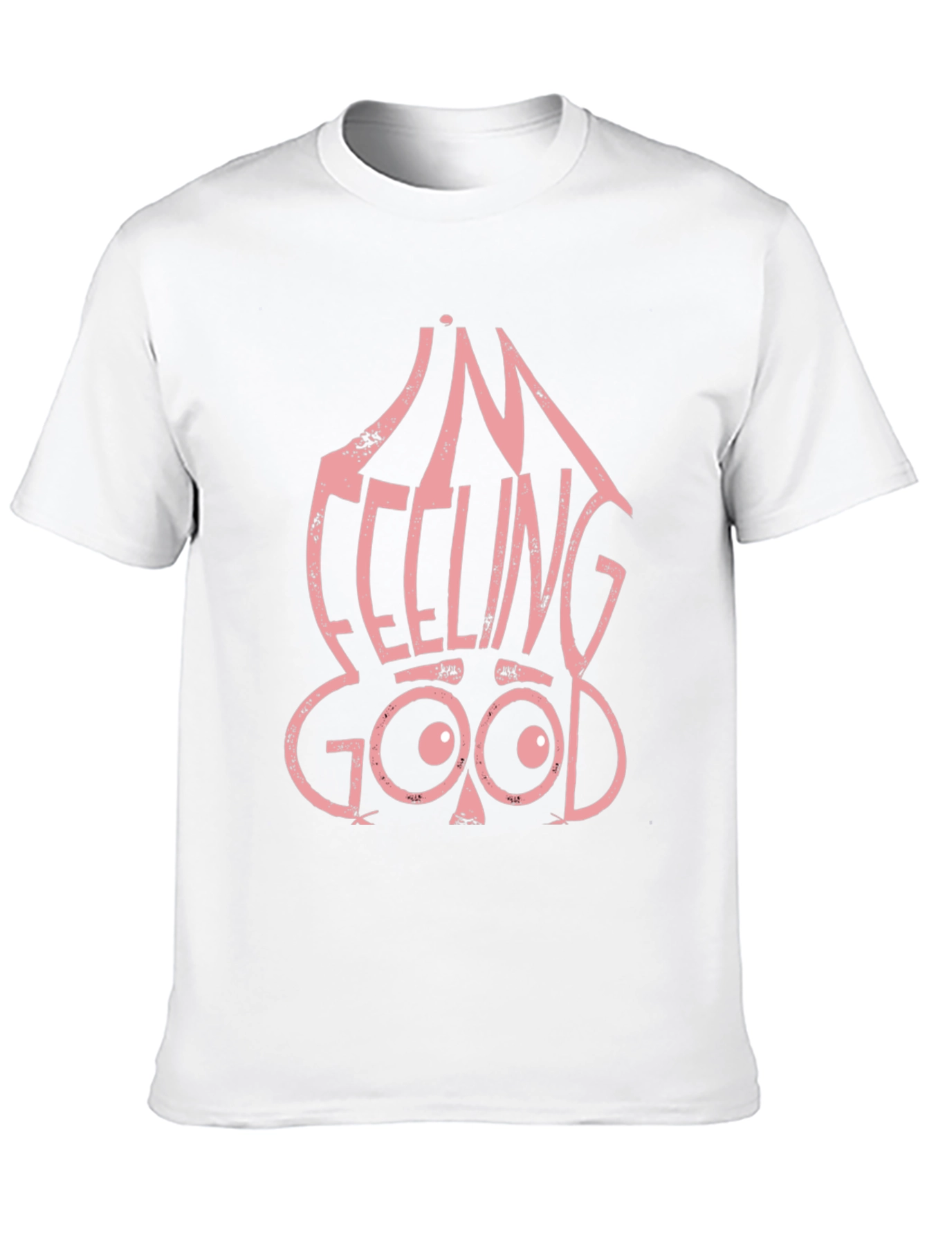Im Feeling Good Graphic Tee - Black Cotton T-Shirt